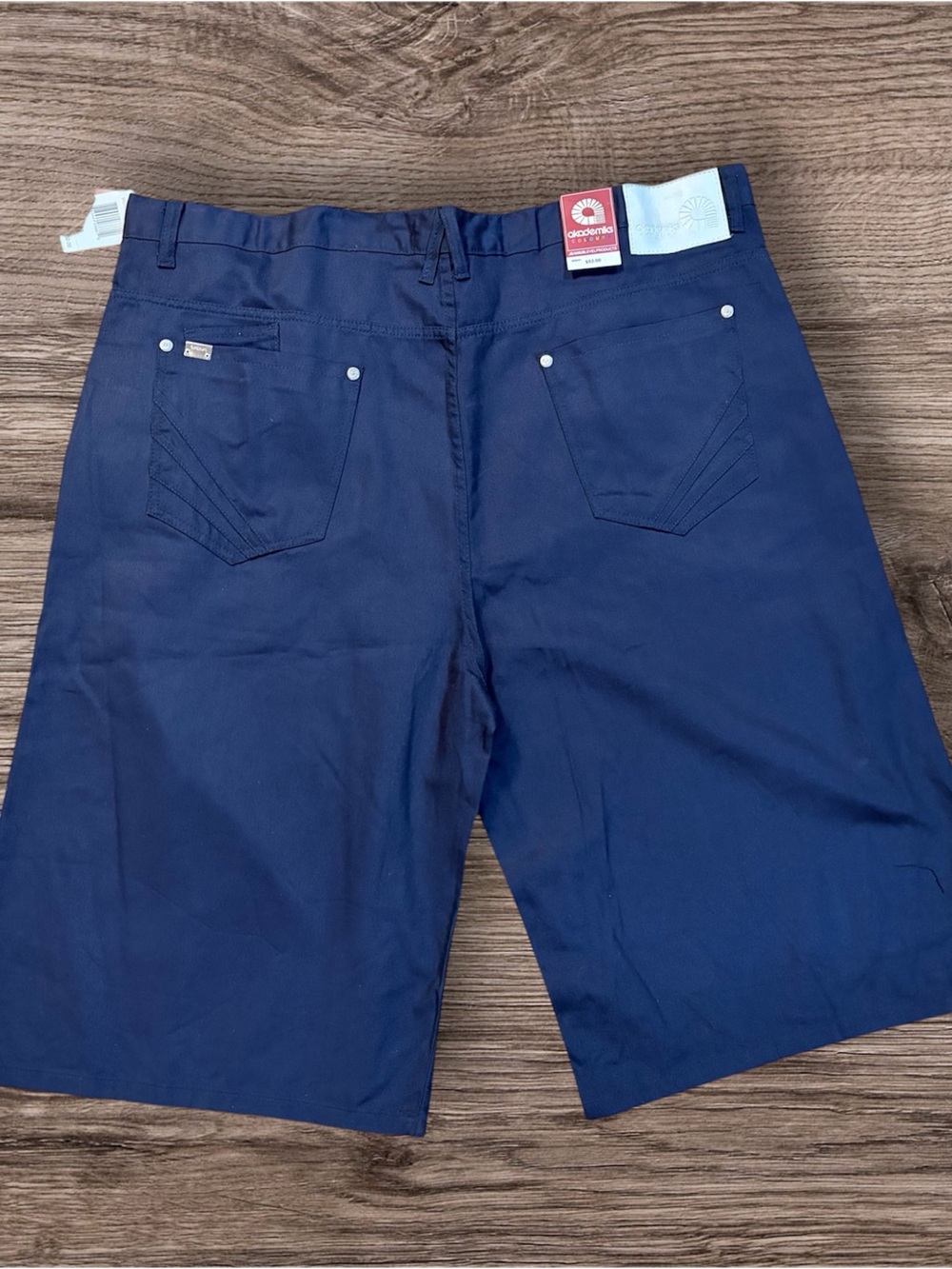 Akademiks Men's Flat-Front Shorts - Navy Blue